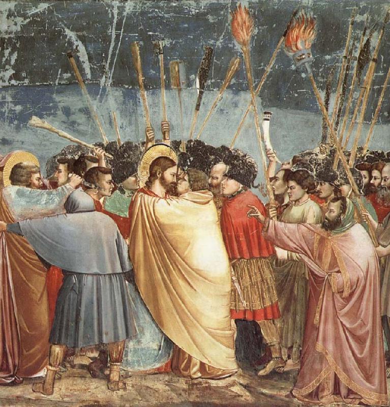unknow artist Giotto, Judaskyssen oil painting image